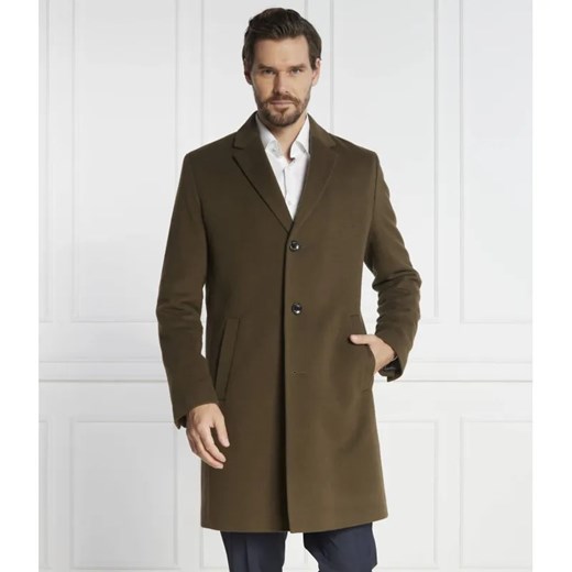 BOSS BLACK Wełniany płaszcz H-Hyde-C-224 ze sklepu Gomez Fashion Store w kategorii Płaszcze męskie - zdjęcie 185008531
