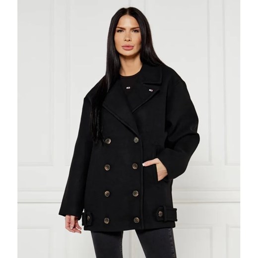 Tommy Jeans Płaszcz | z dodatkiem wełny ze sklepu Gomez Fashion Store w kategorii Płaszcze damskie - zdjęcie 185008654
