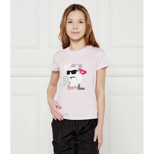 Karl Lagerfeld Kids T-shirt | Regular Fit ze sklepu Gomez Fashion Store w kategorii Bluzki dziewczęce - zdjęcie 185008734