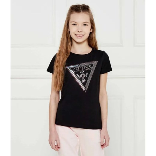 Guess T-shirt | Regular Fit ze sklepu Gomez Fashion Store w kategorii Bluzki dziewczęce - zdjęcie 185008774