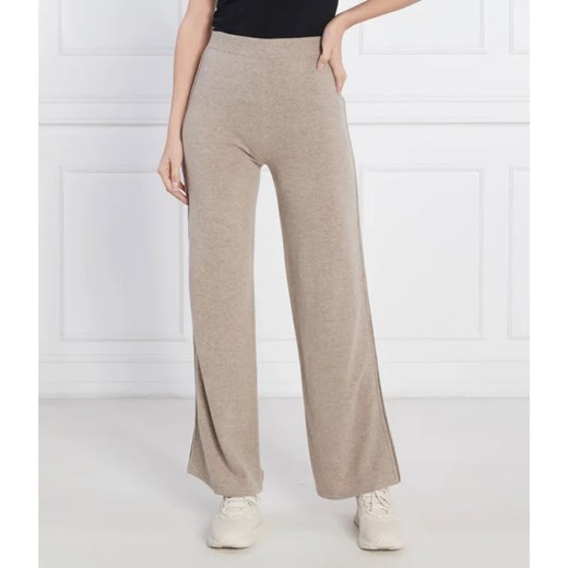 Beatrice B Wełniane spodnie dzianinowe | Relaxed fit | z dodatkiem kaszmiru ze sklepu Gomez Fashion Store w kategorii Spodnie damskie - zdjęcie 185009370