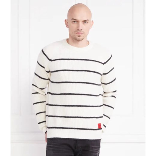 HUGO Wełniany Sweter Stom | Regular Fit | ze sklepu Gomez Fashion Store w kategorii Swetry męskie - zdjęcie 185009614