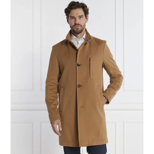 BOSS BLACK Wełniany płaszcz H Hyde Standup C ze sklepu Gomez Fashion Store w kategorii Płaszcze męskie - zdjęcie 185009661