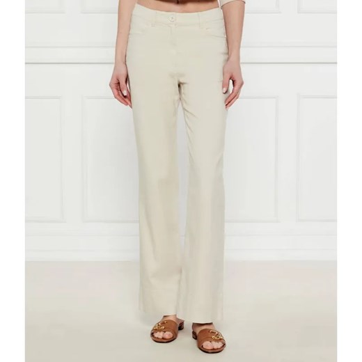 Marc Cain Spodnie | flare fit | z dodatkiem lnu ze sklepu Gomez Fashion Store w kategorii Spodnie damskie - zdjęcie 185009710