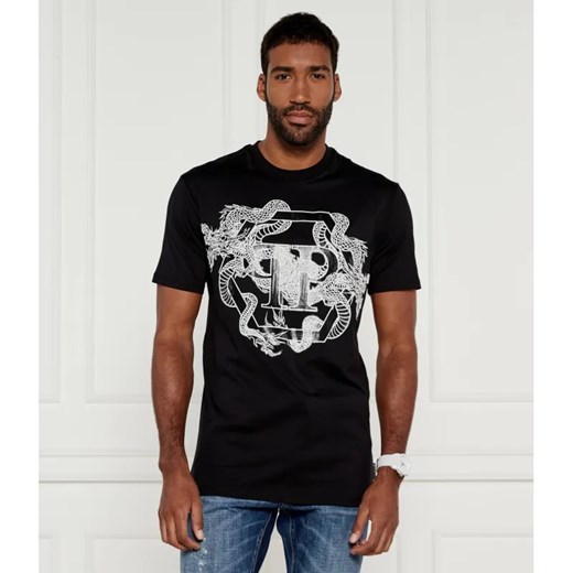 Philipp Plein T-shirt Dragon Hexagon | Regular Fit ze sklepu Gomez Fashion Store w kategorii T-shirty męskie - zdjęcie 185009760