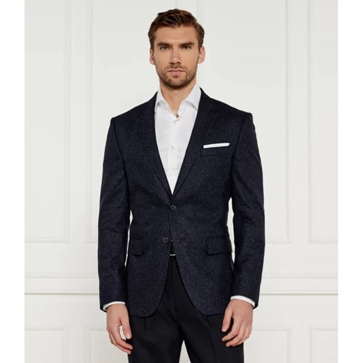 BOSS BLACK Wełniana marynarka H-Hutson-224 | Slim Fit | z dodatkiem jedwabiu ze sklepu Gomez Fashion Store w kategorii Marynarki męskie - zdjęcie 185009950