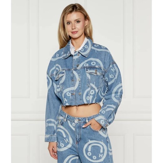 Hugo Blue Kurtka jeansowa Lou | Cropped Fit ze sklepu Gomez Fashion Store w kategorii Kurtki damskie - zdjęcie 185012153