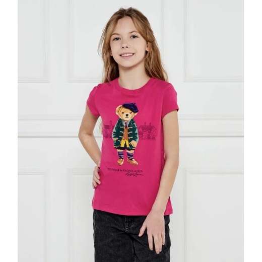 POLO RALPH LAUREN T-shirt | Regular Fit ze sklepu Gomez Fashion Store w kategorii Bluzki dziewczęce - zdjęcie 185012313