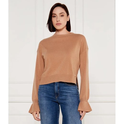 Liu Jo Wełniany sweter | Cropped Fit | z dodatkiem kaszmiru ze sklepu Gomez Fashion Store w kategorii Swetry damskie - zdjęcie 185012351