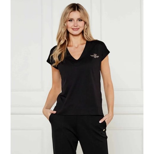Aeronautica Militare T-shirt | Regular Fit ze sklepu Gomez Fashion Store w kategorii Bluzki damskie - zdjęcie 185012491