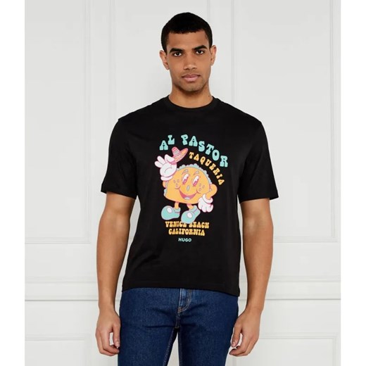Hugo Blue T-shirt Nugotacos | Regular Fit ze sklepu Gomez Fashion Store w kategorii T-shirty męskie - zdjęcie 185012660