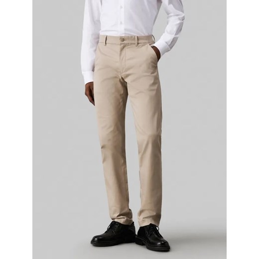 Calvin Klein Spodnie chino | Slim Fit | stretch ze sklepu Gomez Fashion Store w kategorii Spodnie męskie - zdjęcie 185012884