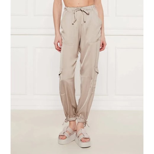 AKEP Satynowe spodnie cargo | Regular Fit Akep 38 Gomez Fashion Store okazyjna cena