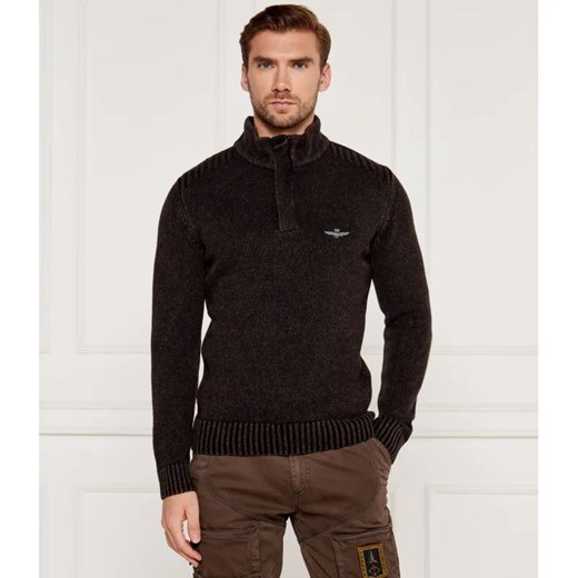 Aeronautica Militare Sweter | Regular Fit | z dodatkiem wełny ze sklepu Gomez Fashion Store w kategorii Swetry męskie - zdjęcie 185013513