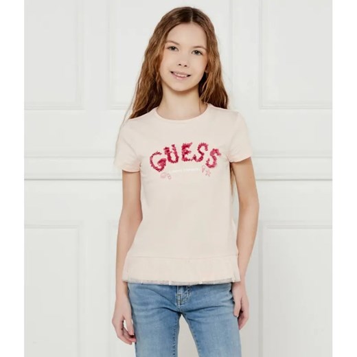 Guess T-shirt | Regular Fit ze sklepu Gomez Fashion Store w kategorii Bluzki dziewczęce - zdjęcie 185013591