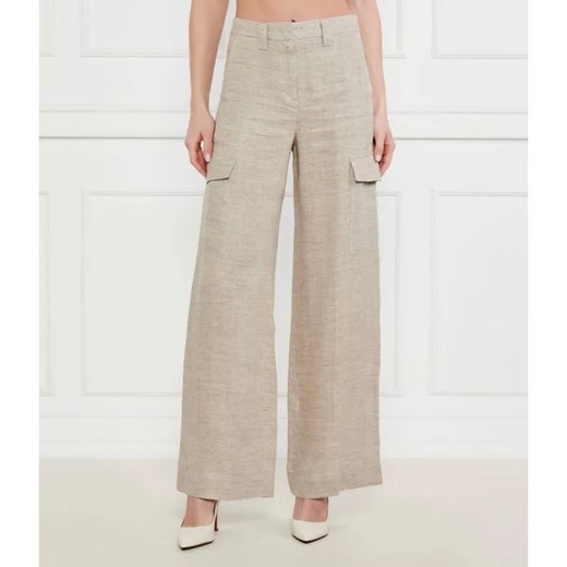 Marella Lniane spodnie GELADA | flare fit ze sklepu Gomez Fashion Store w kategorii Spodnie damskie - zdjęcie 185013613
