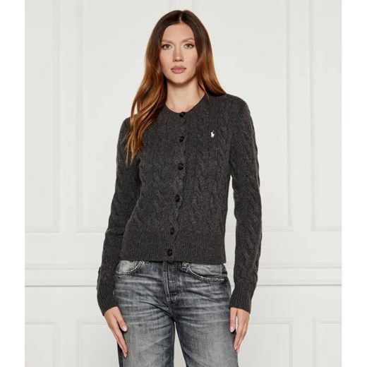 POLO RALPH LAUREN Wełniany kardigan | Regular Fit | z dodatkiem kaszmiru ze sklepu Gomez Fashion Store w kategorii Swetry damskie - zdjęcie 185013644