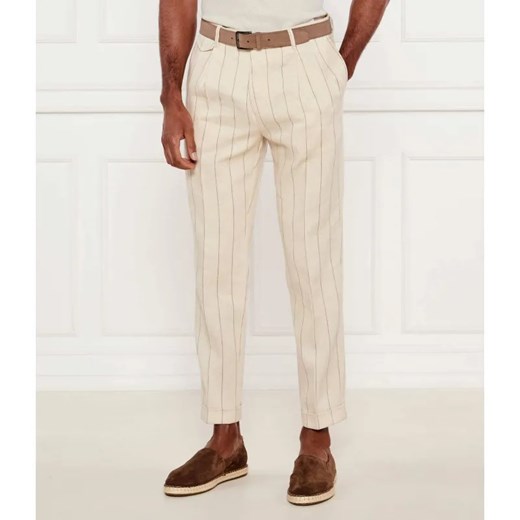 Windsor Spodnie Sapo | Slim Fit | z dodatkiem lnu ze sklepu Gomez Fashion Store w kategorii Spodnie męskie - zdjęcie 185014252