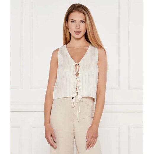Marella SPORT Kamizelka ISOLANA | Relaxed fit | z dodatkiem lnu ze sklepu Gomez Fashion Store w kategorii Kamizelki damskie - zdjęcie 185014282