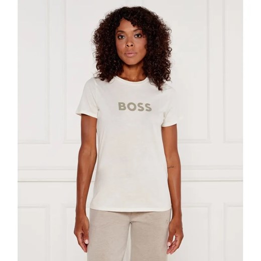 BOSS ORANGE T-shirt C_Elogo_5 | Regular Fit ze sklepu Gomez Fashion Store w kategorii Bluzki damskie - zdjęcie 185014330
