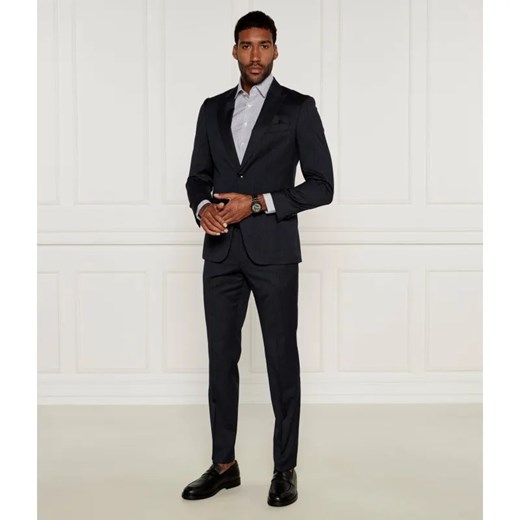 BOSS BLACK Wełniany garnitur H-Huge-2Pcs-Peak | Slim Fit ze sklepu Gomez Fashion Store w kategorii Garnitury męskie - zdjęcie 185014672