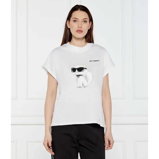 Karl Lagerfeld T-shirt IKON AQUARELLE | Loose fit ze sklepu Gomez Fashion Store w kategorii Bluzki damskie - zdjęcie 185015082