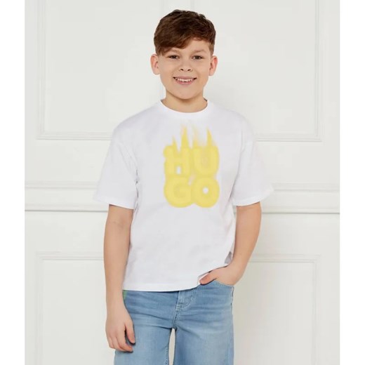 HUGO KIDS T-shirt | Regular Fit ze sklepu Gomez Fashion Store w kategorii T-shirty chłopięce - zdjęcie 185015220