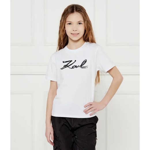 Karl Lagerfeld Kids T-shirt | Regular Fit ze sklepu Gomez Fashion Store w kategorii Bluzki dziewczęce - zdjęcie 185015563