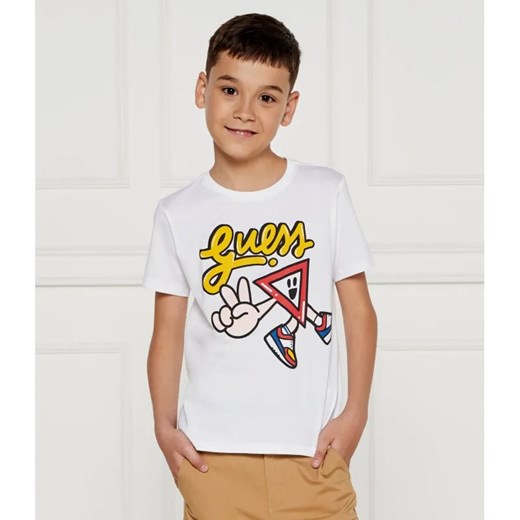 Guess T-shirt | Regular Fit ze sklepu Gomez Fashion Store w kategorii Bluzki dziewczęce - zdjęcie 185015714