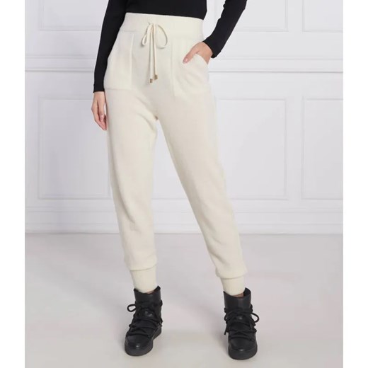 TWINSET Wełniane spodnie dzianinowe | Regular Fit | z dodatkiem kaszmiru ze sklepu Gomez Fashion Store w kategorii Spodnie damskie - zdjęcie 185015783