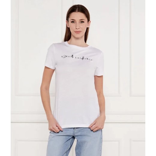 Armani Exchange T-shirt | Regular Fit ze sklepu Gomez Fashion Store w kategorii Bluzki damskie - zdjęcie 185015994