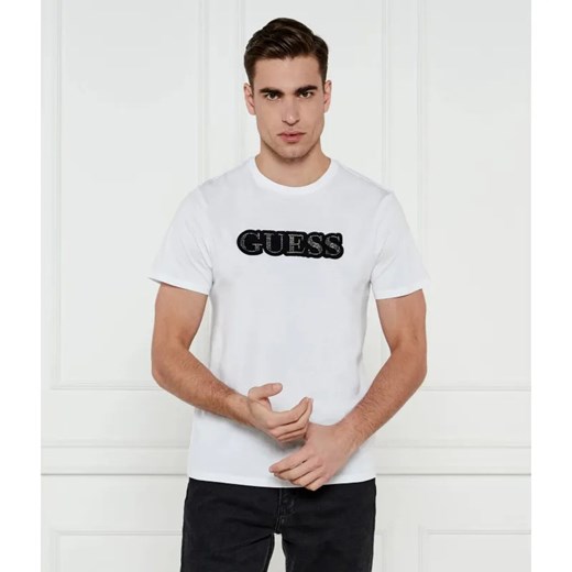 GUESS T-shirt EMBELLISHED LOGO | Slim Fit ze sklepu Gomez Fashion Store w kategorii T-shirty męskie - zdjęcie 185016070