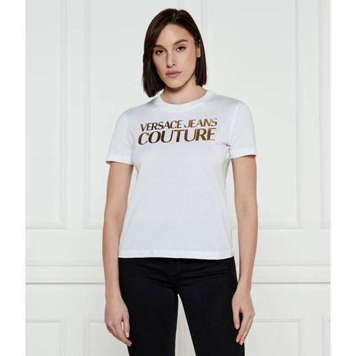 Versace Jeans Couture T-shirt | Slim Fit ze sklepu Gomez Fashion Store w kategorii Bluzki damskie - zdjęcie 185016140