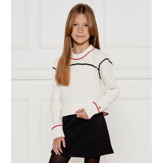 Tommy Hilfiger Sweter GLOBAL | Regular Fit ze sklepu Gomez Fashion Store w kategorii Swetry dziewczęce - zdjęcie 185016170