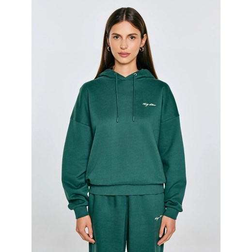Bluza damska z kapturem zielona Megan 304 ze sklepu Big Star w kategorii Bluzy damskie - zdjęcie 185017311