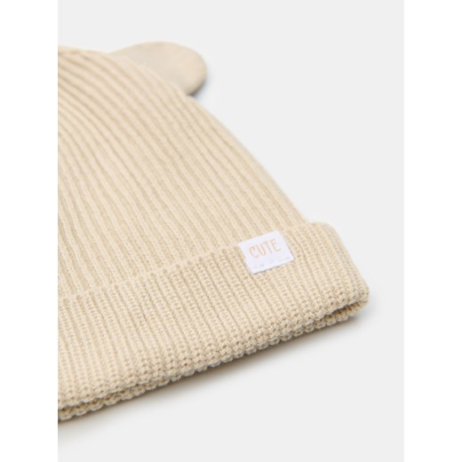 Sinsay - Czapka beanie - beżowy Sinsay 6-9 miesięcy Sinsay