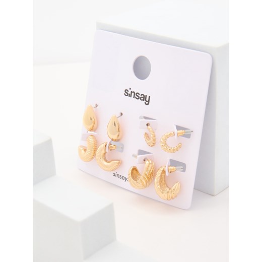Sinsay - Kolczyki 4 pack - złoty Sinsay One Size Sinsay