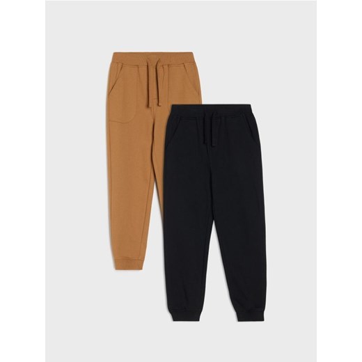 Sinsay - Spodnie dresowe jogger 2 pack - brązowy ze sklepu Sinsay w kategorii Spodnie chłopięce - zdjęcie 185019454