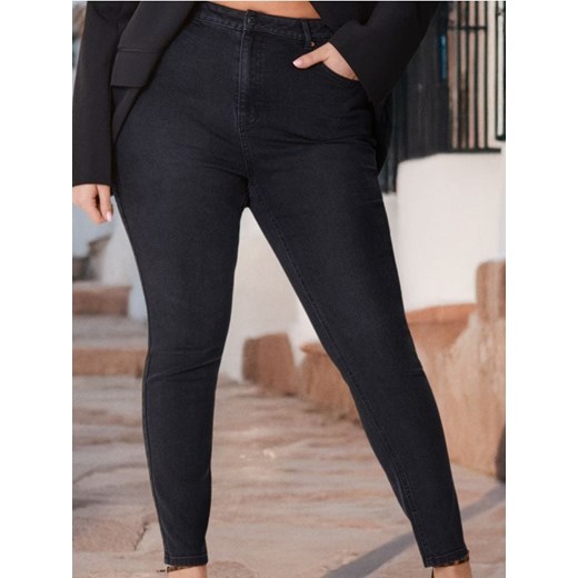 Sinsay - Jeansy super high waist skinny - czarny Sinsay 42 Sinsay