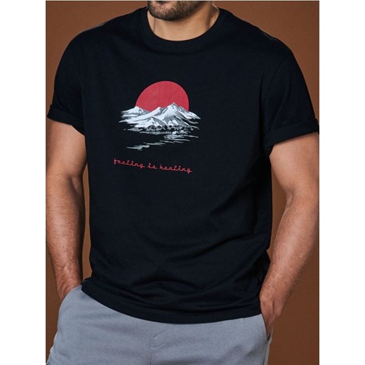 Sinsay - Koszulka - czarny ze sklepu Sinsay w kategorii T-shirty męskie - zdjęcie 185019591