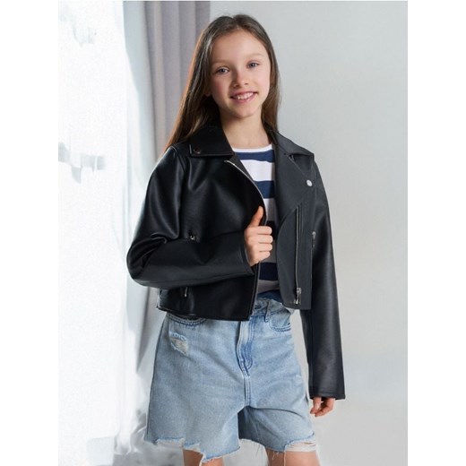 Sinsay - Kurtka ramoneska - czarny Sinsay 146 (10-11 l) okazja Sinsay