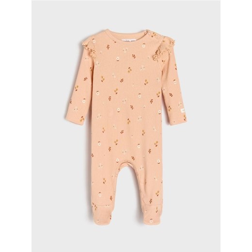 Sinsay - Bawełniany pajacyk ze wzorkiem - różowy Sinsay 74 (6-9 m) Sinsay