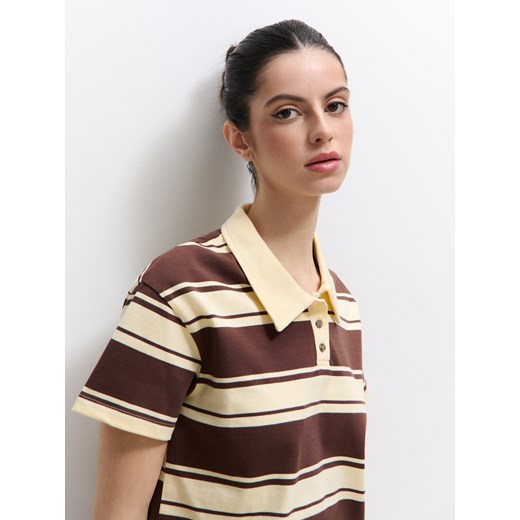 Mohito - T-shirt z kołnierzykiem polo - wielobarwny ze sklepu Mohito w kategorii Bluzki damskie - zdjęcie 185019820