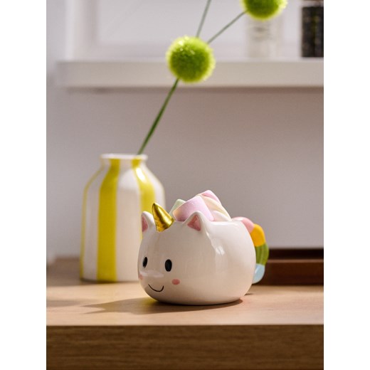 Sinsay - Ceramiczny kubek z uchem z motywem jednorożca - wielobarwny Sinsay One Size Sinsay