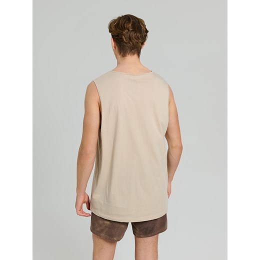 Sinsay - Tank top GM PB - beżowy Sinsay 3XL Sinsay
