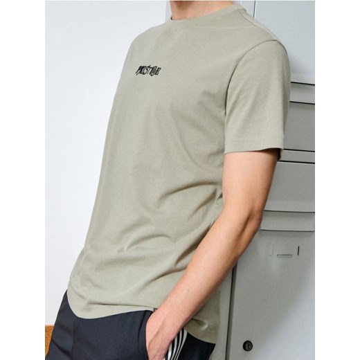 Sinsay - Koszulka z nadrukiem - zielony ze sklepu Sinsay w kategorii T-shirty męskie - zdjęcie 185020924