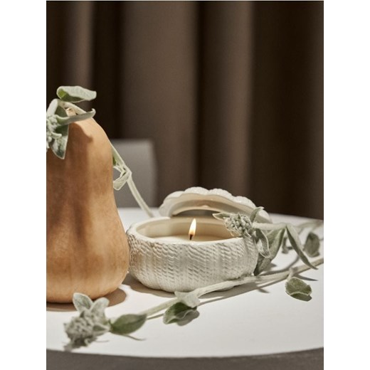 Sinsay - Świeczka Pumpkin - biały ze sklepu Sinsay w kategorii Dom - zdjęcie 185020960