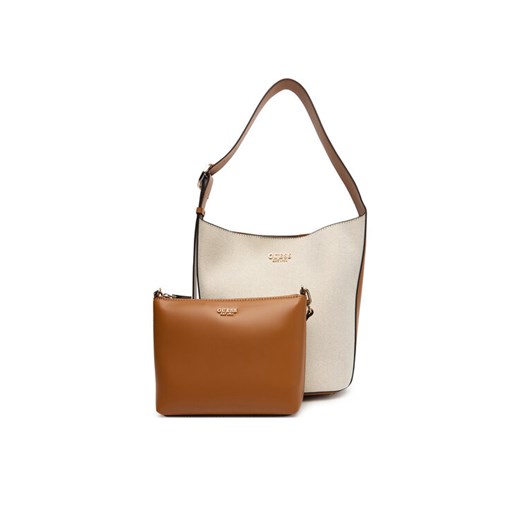 Torebka Guess Nicolette HWAG96 62040 Beżowy ze sklepu eobuwie.pl w kategorii Torby Shopper bag - zdjęcie 185021082