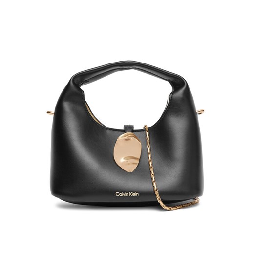 Torebka Calvin Klein Jeans Stone Lock Slouchy Crossbody Bag LV04K3177G Czarny ze sklepu eobuwie.pl w kategorii Torebki damskie - zdjęcie 185021102