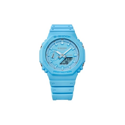 G-Shock Zegarek GA-2100-2A2ER Niebieski ze sklepu MODIVO w kategorii Zegarki - zdjęcie 185022472
